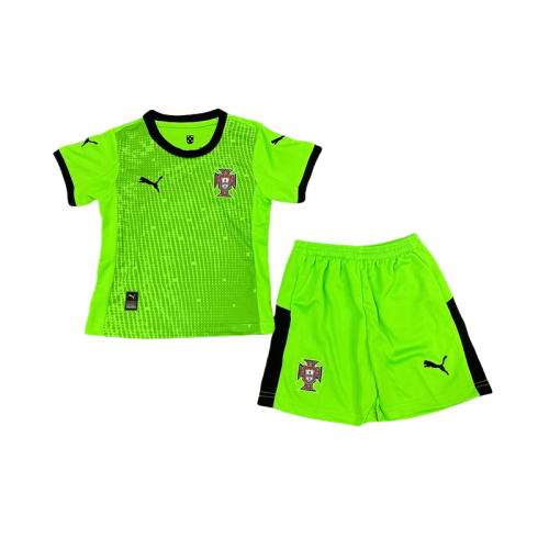 KIDS Portugal green Goalkeeper soccer jersey  2526