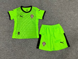 KIDS Portugal green Goalkeeper soccer jersey  2526
