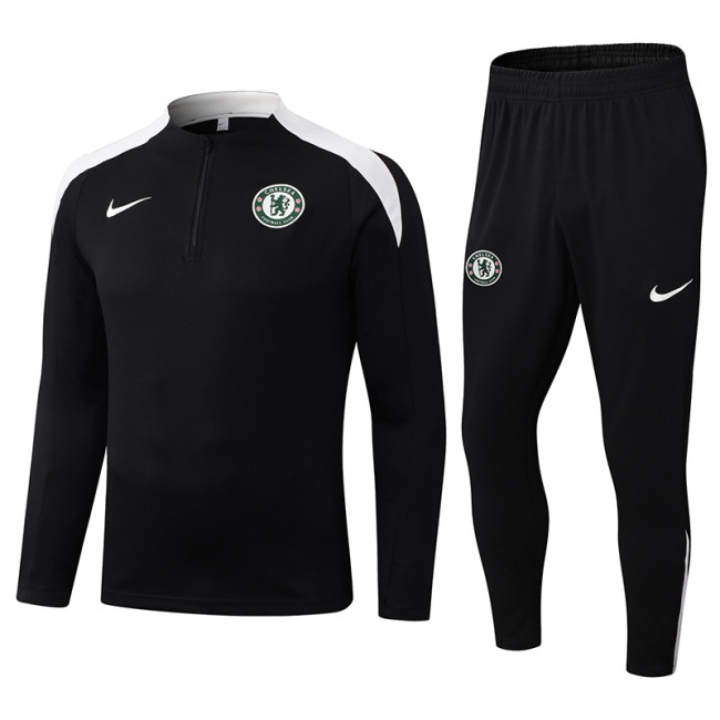 2025-26 Mens Half-pull Chelsea black Training suit