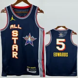 25-26 ALL-STAR EDWARDS #5 Royal blue Top Quality Hot Pressing NBA Jersey