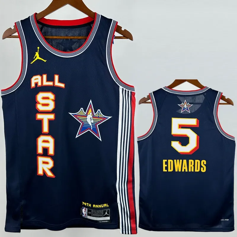 25-26 ALL-STAR EDWARDS #5 Royal blue Top Quality Hot Pressing NBA Jersey