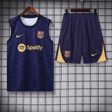2025-26 Kids Barcelona blue vest  soccer jersey