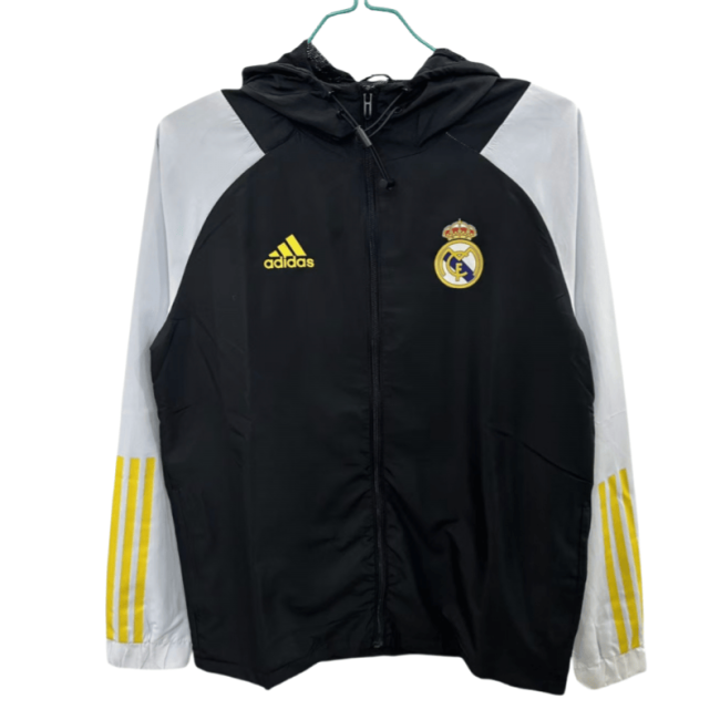 2025-26 Mens Real Madrid black windbreaker