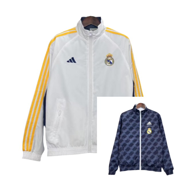 2025-26 Mens Real Madrid  white Double sided Windbreaker
