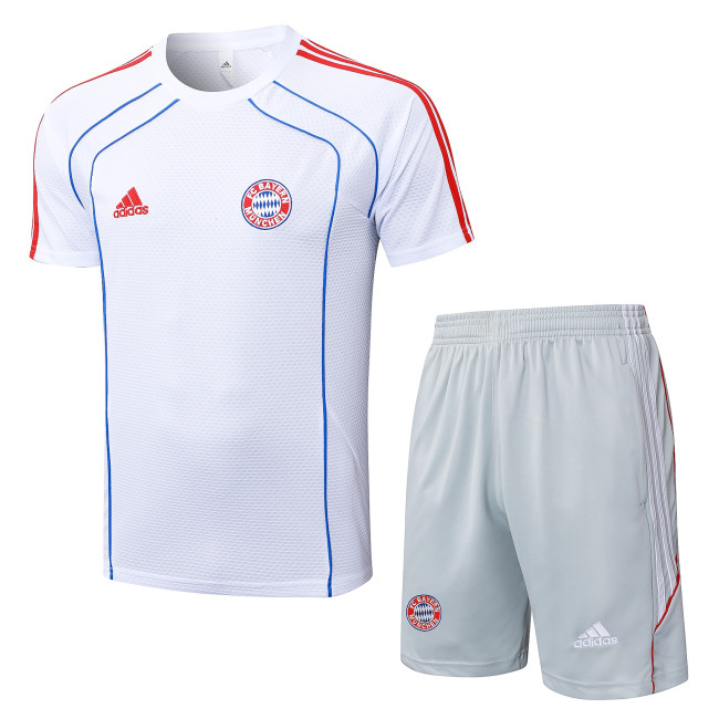 2025-26 Mens Bayern Munich white Training Short Suit     D25100#