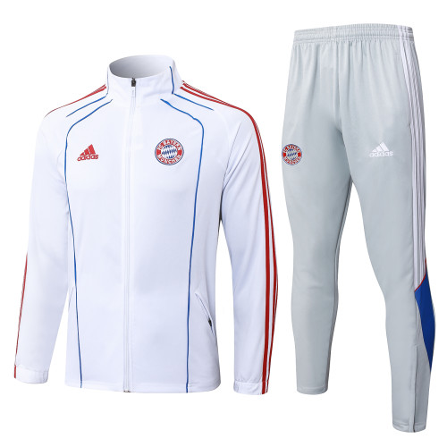 2025-26 Mens Bayern Munich jacket white Retro version Training suit     A2551#