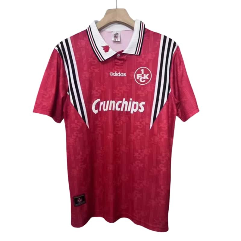 1997-98 Mens Kaiserslautern  Retro  red  home soccer jersey