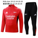 2025/26  Kids Arsenal red half-pull Training suit jersey