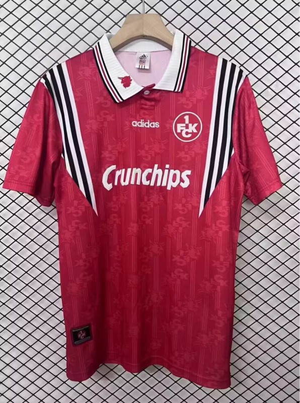 1997-98 Mens Kaiserslautern  Retro  red  home soccer jersey