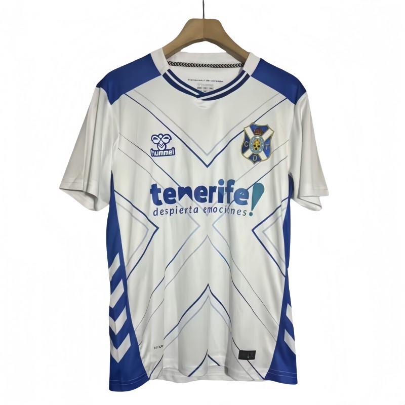 2025-26 Mens CD Tenerife home white soccer Jersey