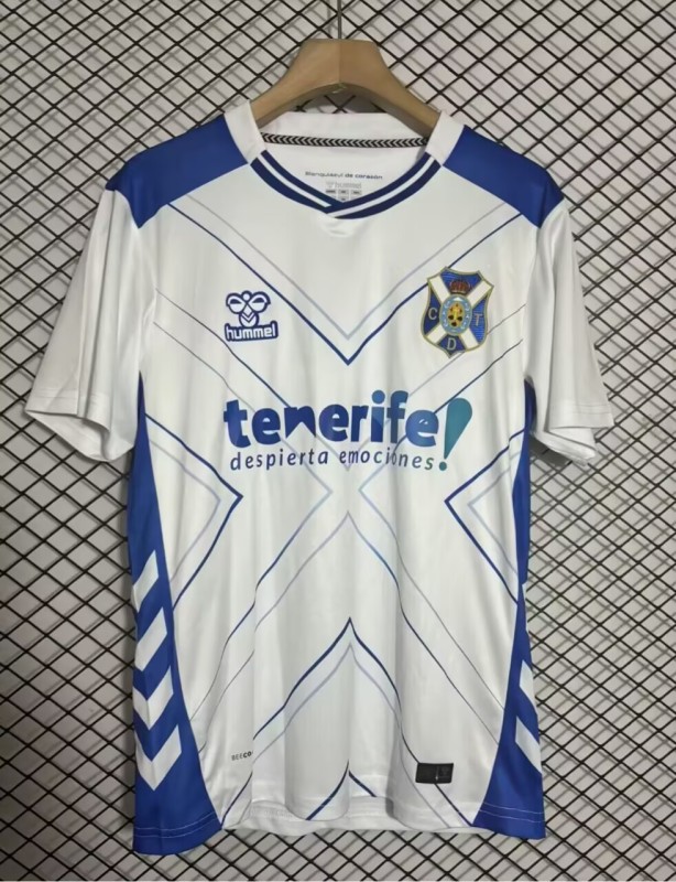 2025-26 Mens CD Tenerife home white soccer Jersey
