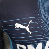 Mens Marseille blue away Player version soccer jersey 2025-26
