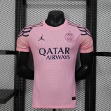 2025-26 Mens PSG pink  Player version Soccer Jersey