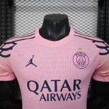 2025-26 Mens PSG pink  Player version Soccer Jersey