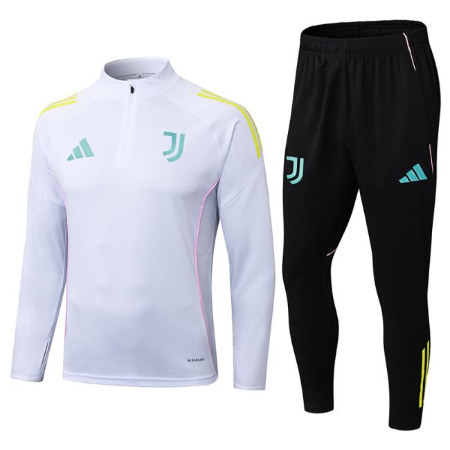 2025-26 Mens Juventus white half-pull Training suit
