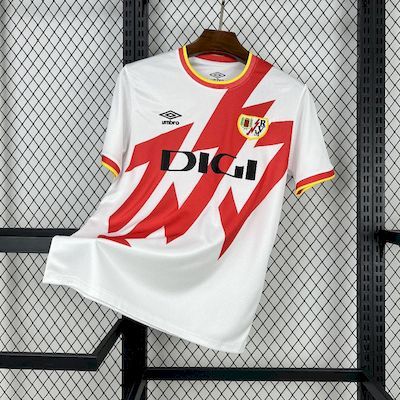 2025-26  Mens Rayo Vallecano home white soccer Jersey