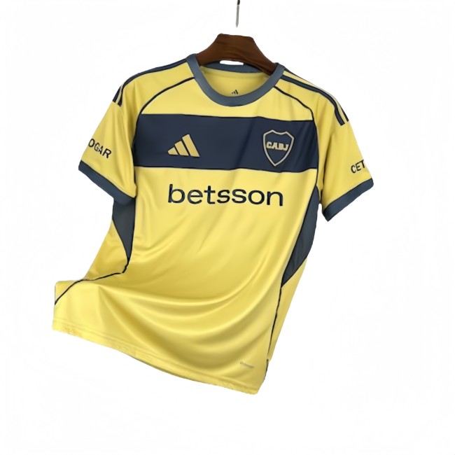 2025-26 Mens Boca Juniors away yellow soccer Jersey