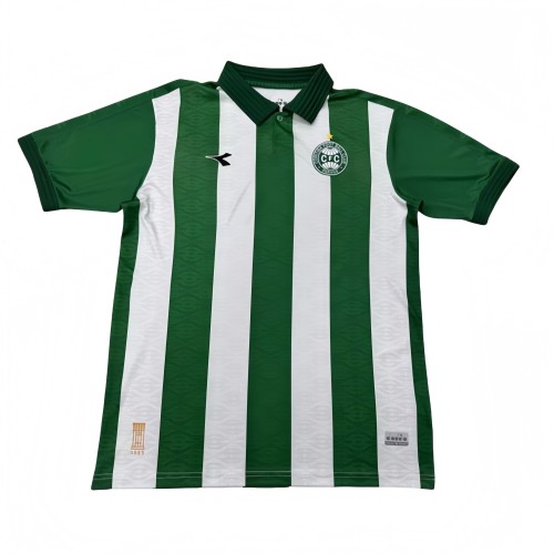 2025-26 Mens Coritiba home White Green soccer jersey
