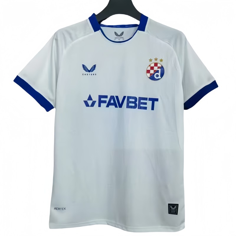 2025-26 Mens Dinamo Zagreb away white soccer jersey