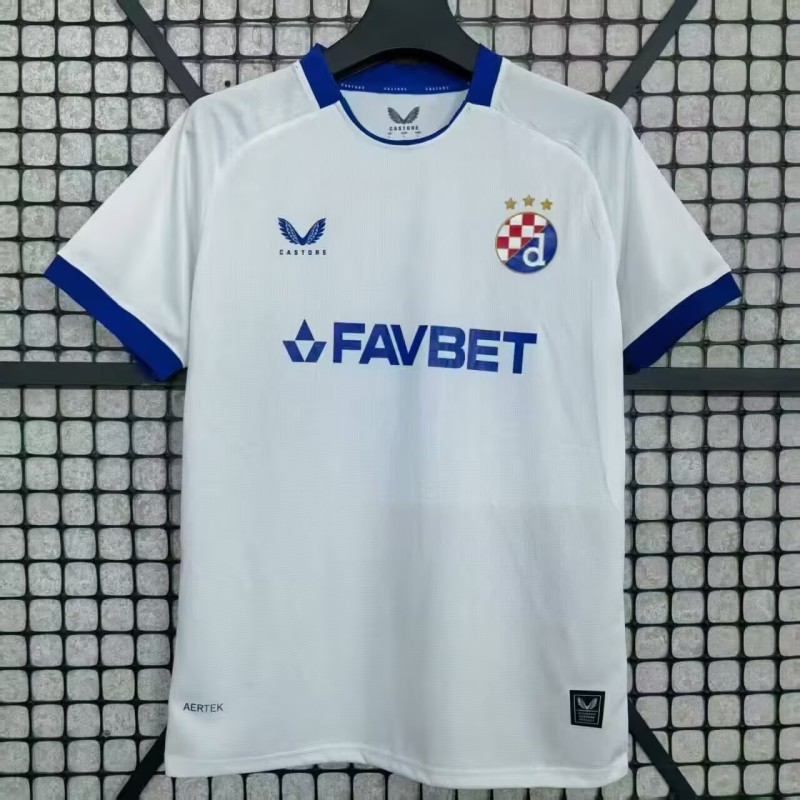 2025-26 Mens Dinamo Zagreb away white soccer jersey