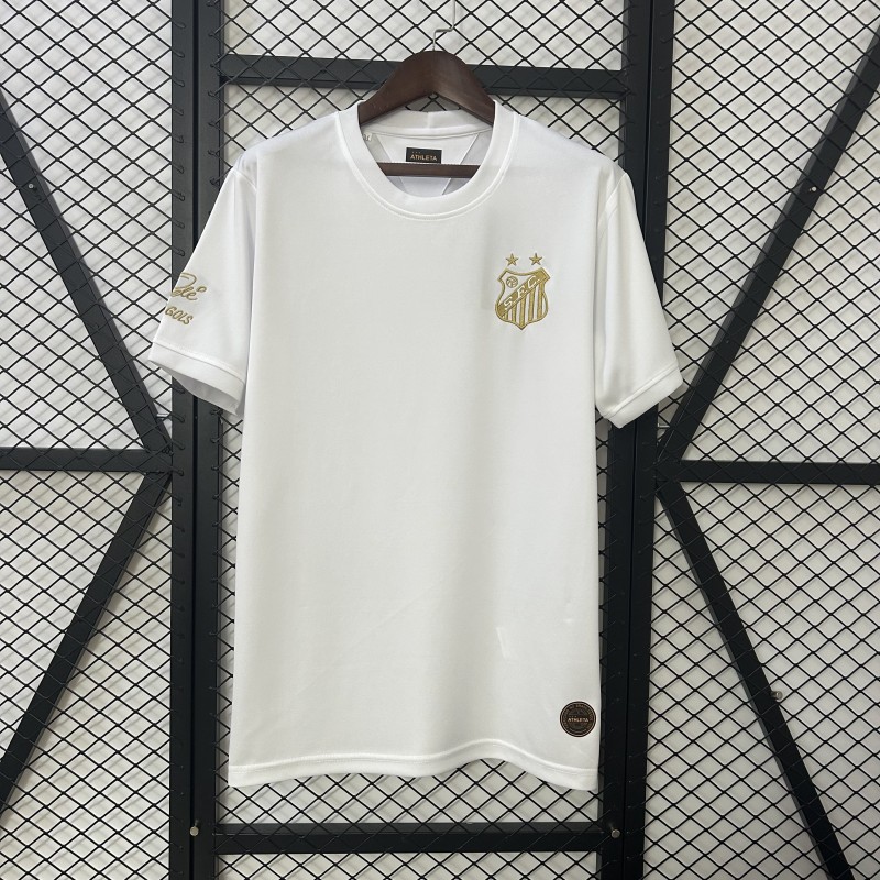 2025-26 Mens Santos white soccer jersey
