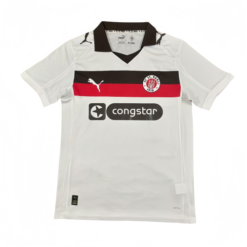 2025-26 Mens FC St Pauli away white Soccer Jersey