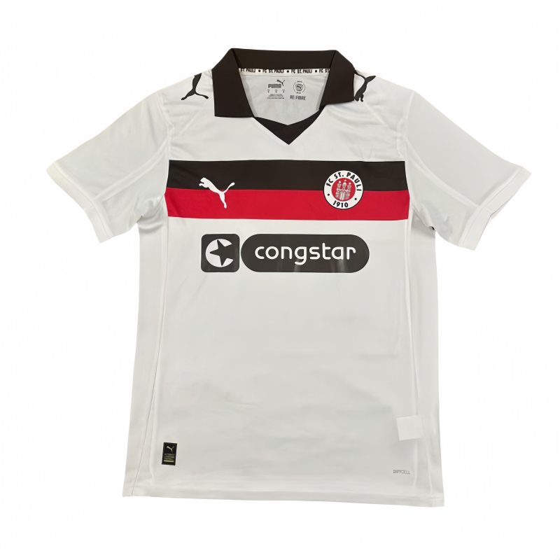 2025-26 Mens FC St Pauli away white Soccer Jersey