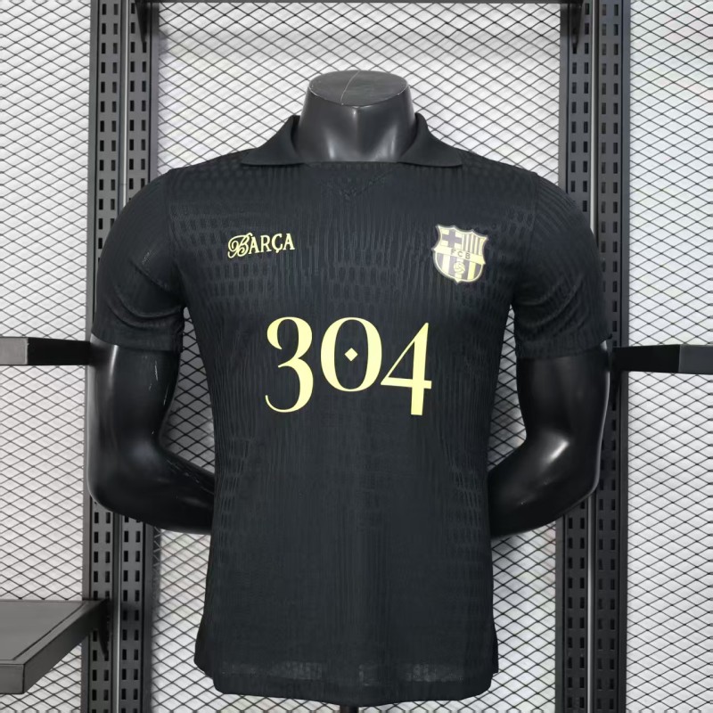 2025-26 Mens Barcelona black Player version soccer Jersey