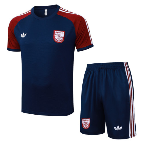 2025-26 Mens Arsenal royal blue Retro version Training Short Suit