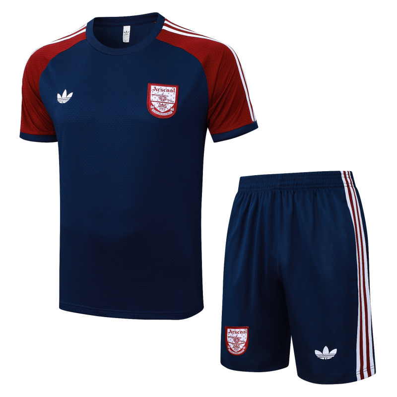 2025-26 Mens Arsenal royal blue Retro version Training Short Suit
