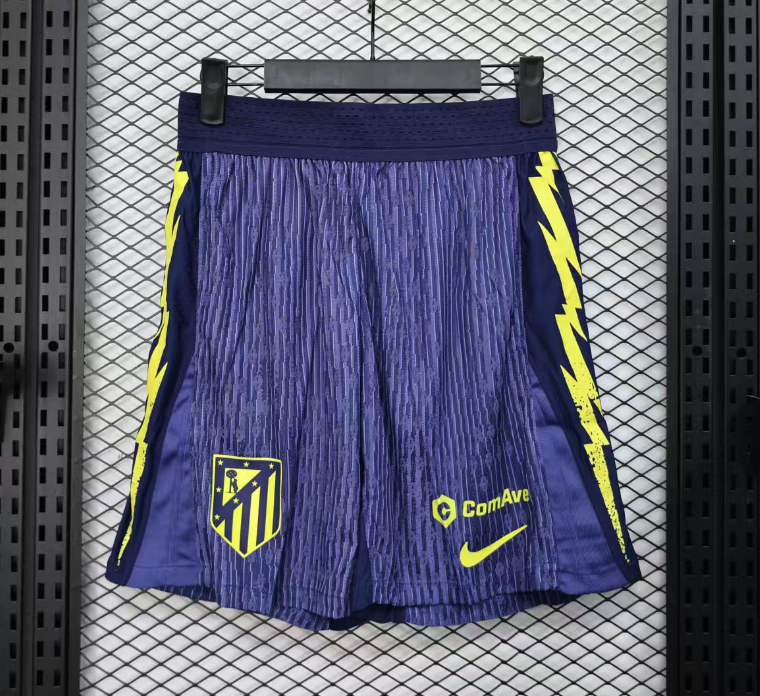 2025-26 Mens Atletico Madrid away player version  Purple Shorts Pants