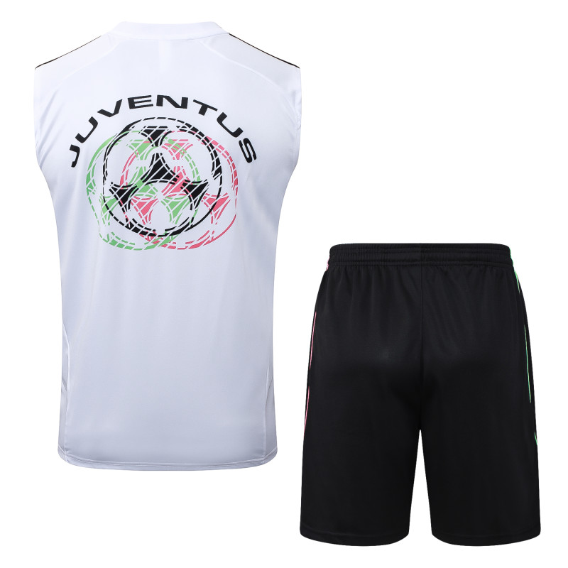 2025-26 Mens Juventus white vest Short training suit
