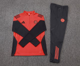 2025-26 Mens Bayern Munich half-pull Orange red Training suit