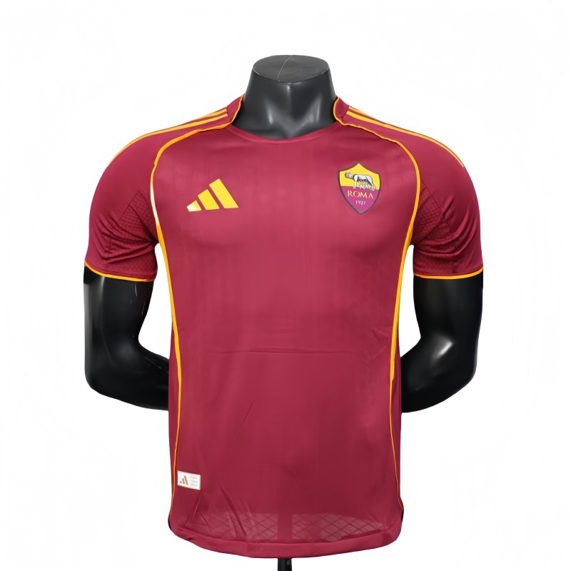 2025-26 Mens Roma home  Player Version red soccer Jersey