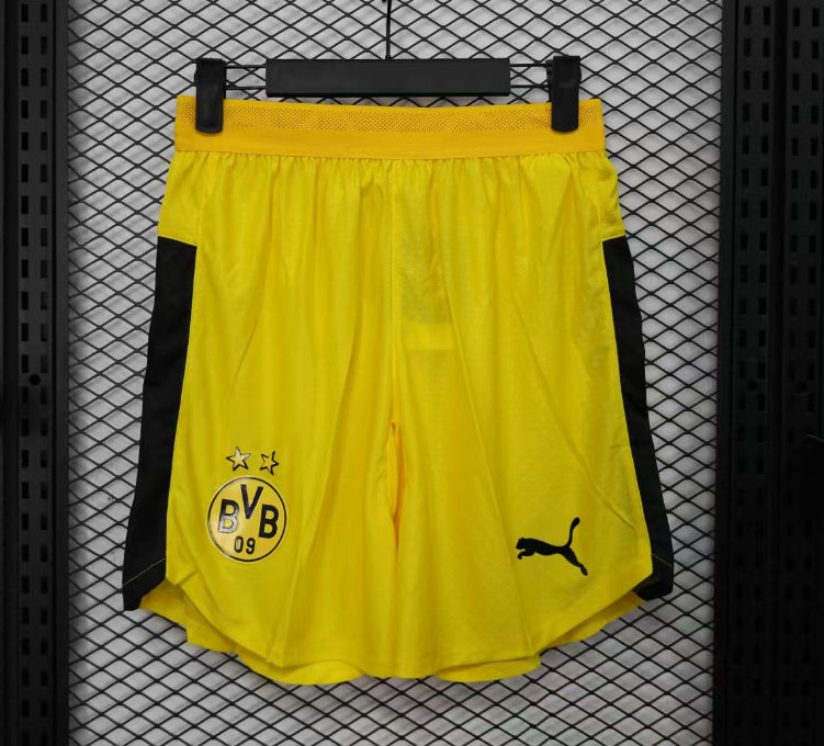 2025-26 Mens Borussia Dortmund player version yellow Shorts Pants
