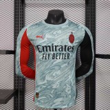 2025-26 Mens AC Milan Player version grey Long sleeve Jersey