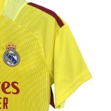 2025-26 Kids Real Madrid Goalkeeper yellow soccer Jersey