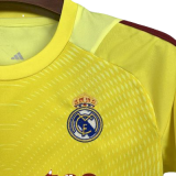 2025-26 Kids Real Madrid Goalkeeper yellow soccer Jersey