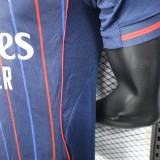 2025-26 Mens Lyon away blue Player version Soccer Jersey