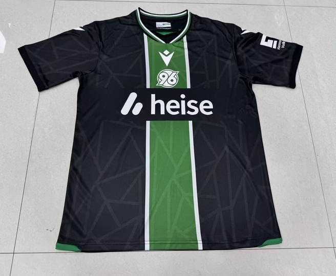 2025-26 Mens Hannover 96 aeay black green soccer jersey