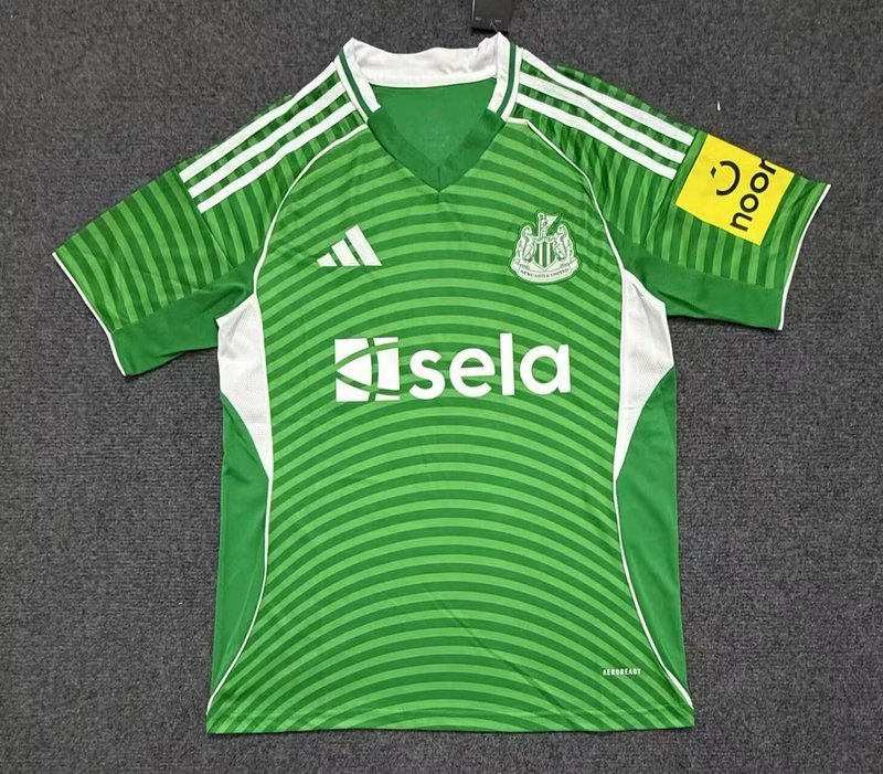 2025-26 Mens Newcastle away green soccer Jersey