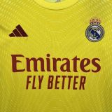 2025-26 Kids Real Madrid Goalkeeper yellow soccer Jersey