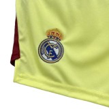 2025-26 Kids Real Madrid Goalkeeper yellow soccer Jersey