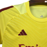 2025-26 Kids Real Madrid Goalkeeper yellow soccer Jersey