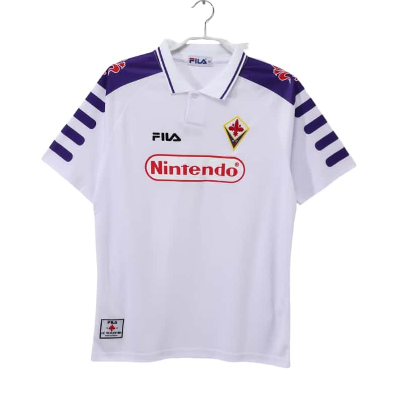 ACF Fiorentina Retro Home white Jersey Mens 1999