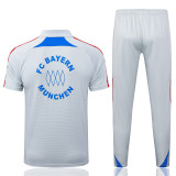 2025-26 Mens Bayern Munich grey  polo Training Suit