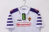 ACF Fiorentina Retro Home white Jersey Mens 1999