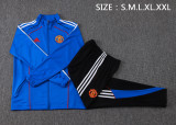 2025-26 Mens Manchester United Retro Colorful Blue Jacket  Training Suit