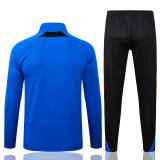 2025-26 Mens Manchester United Retro Colorful Blue Jacket  Training Suit