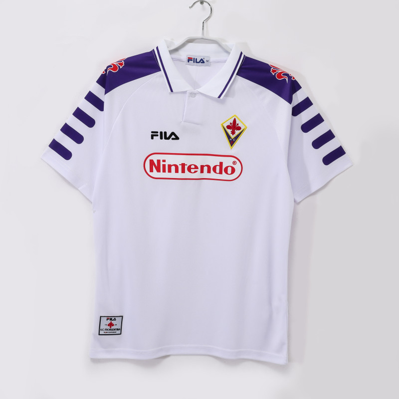 ACF Fiorentina Retro Home white Jersey Mens 1999